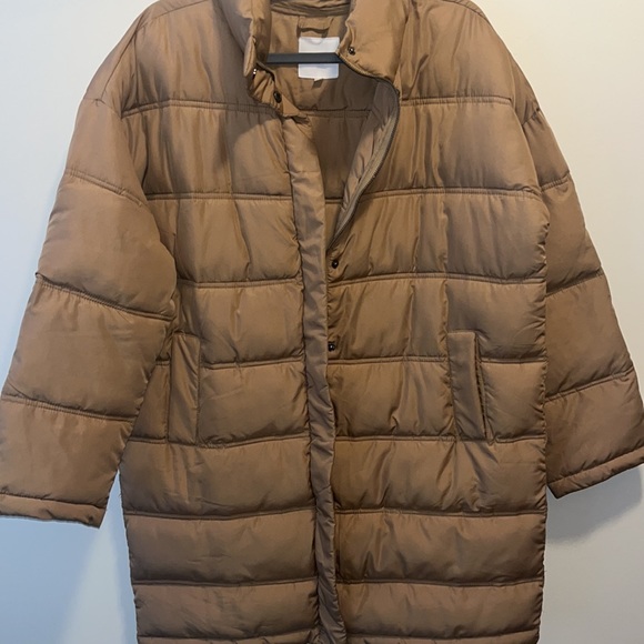 ✨SALE✨ THREAD & SUPPLY | Tan Puffer Long Jacket - Picture 3 of 9